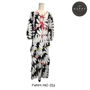 FARM Rio Cutout Tiered Maxi Dress (S)